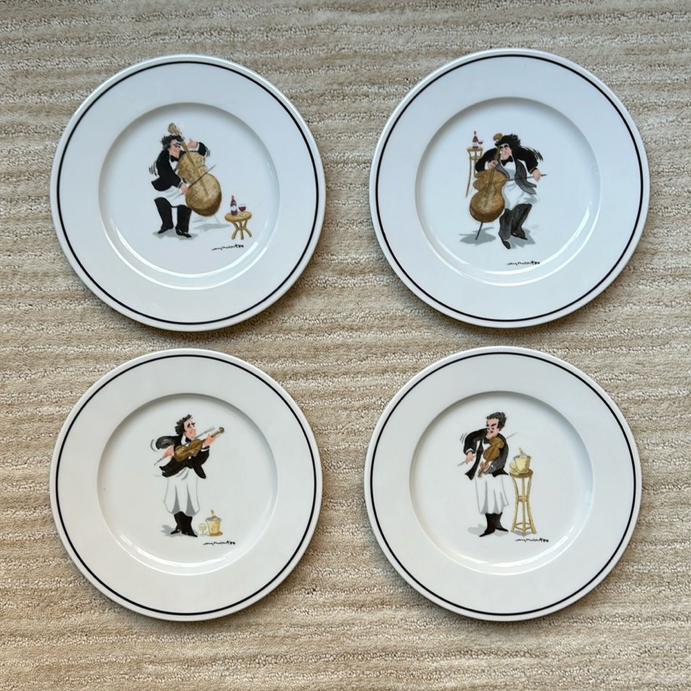 Set of 4 Plates Napa Valley Quartet by GUY BUFFET Dessert/Pie | Lunch | Salad